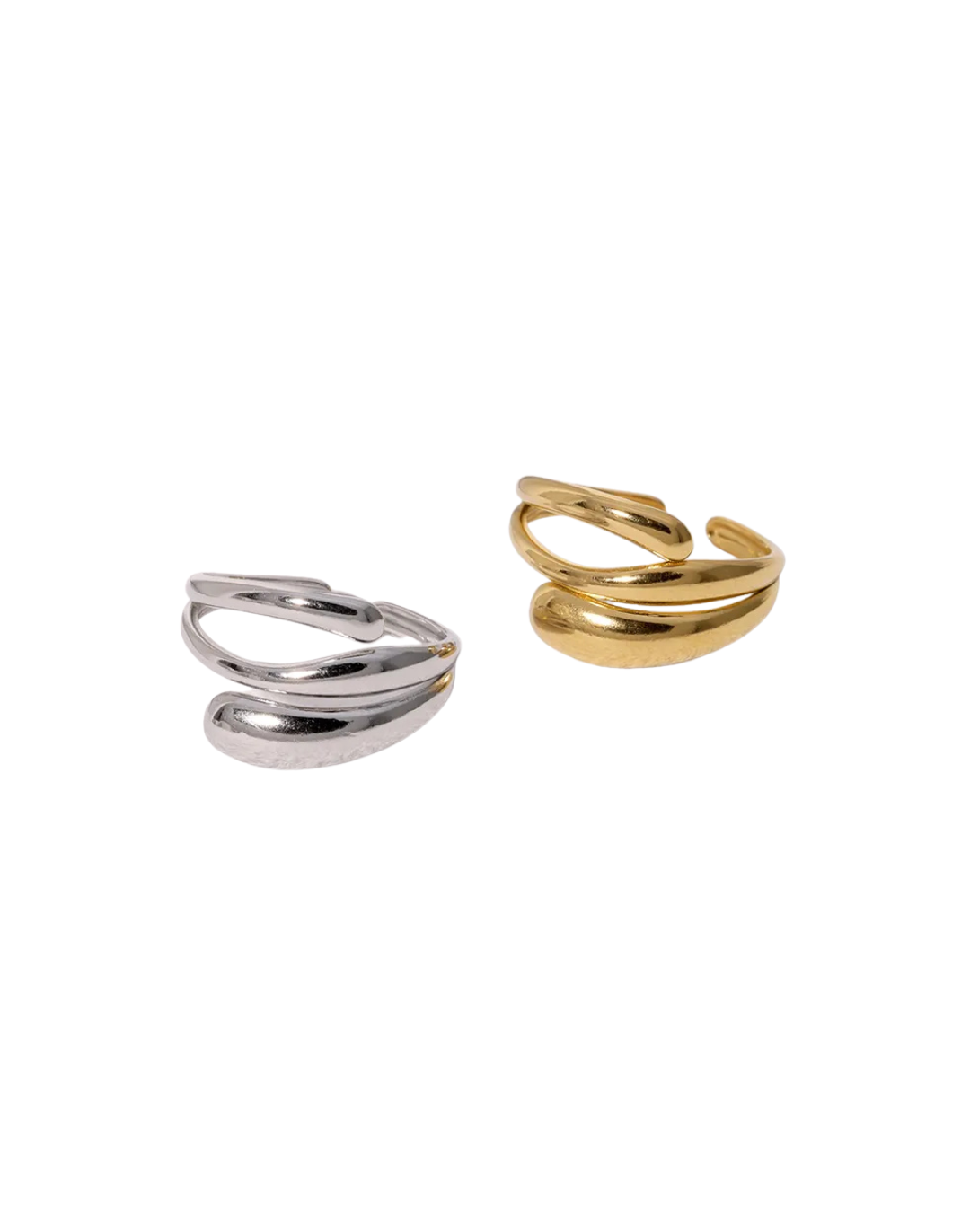 Anillo Ola Cromada