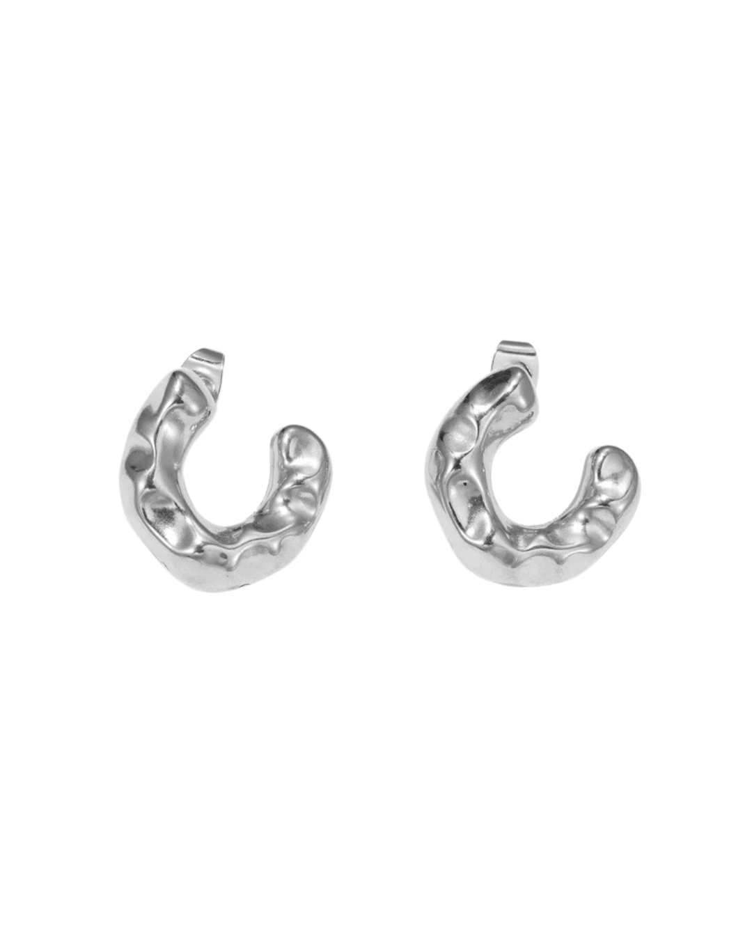 Aretes con textura – Círculo incompleto "Ravenna"