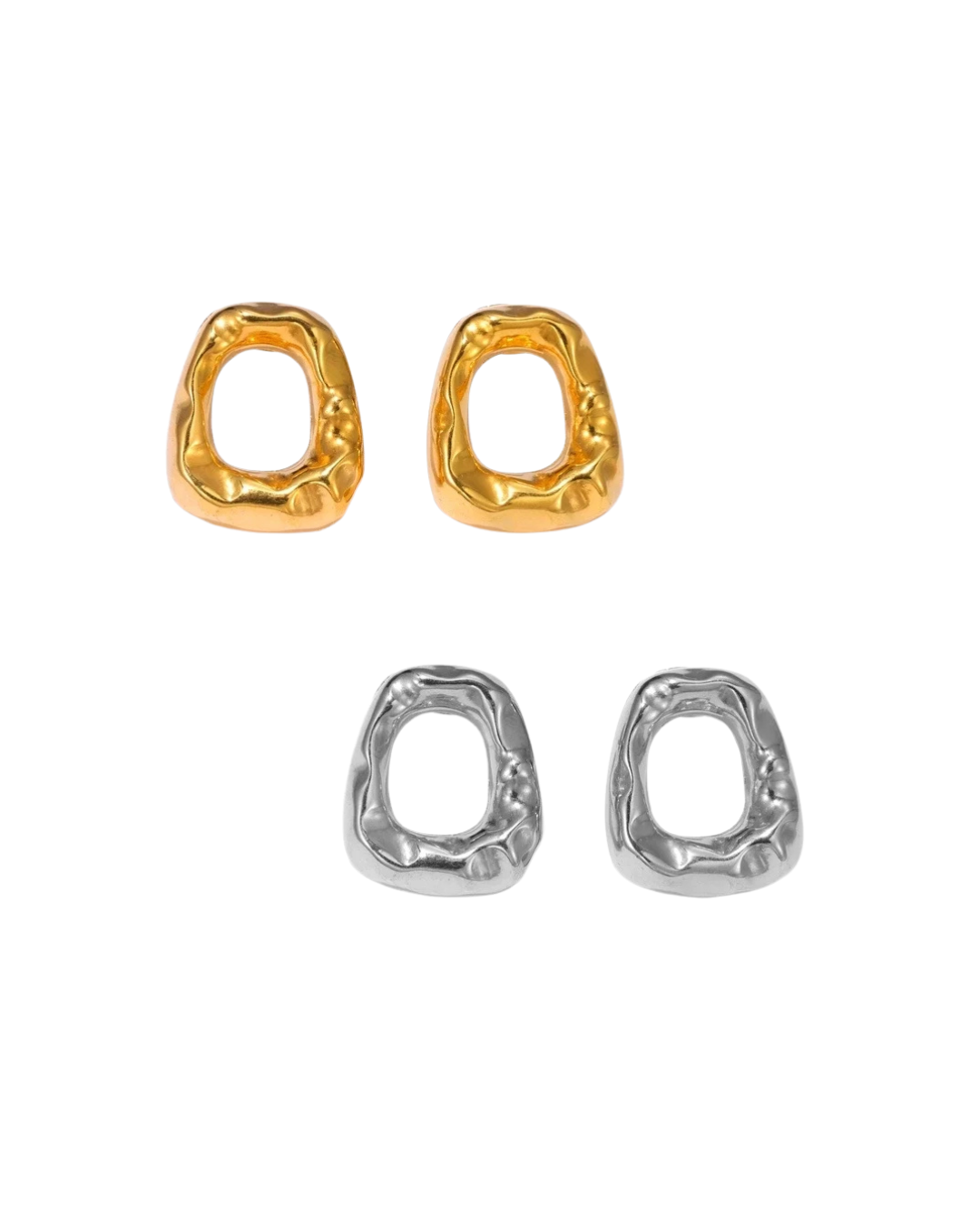 Aretes con textura – Cuadrados abstractos "Rimini"