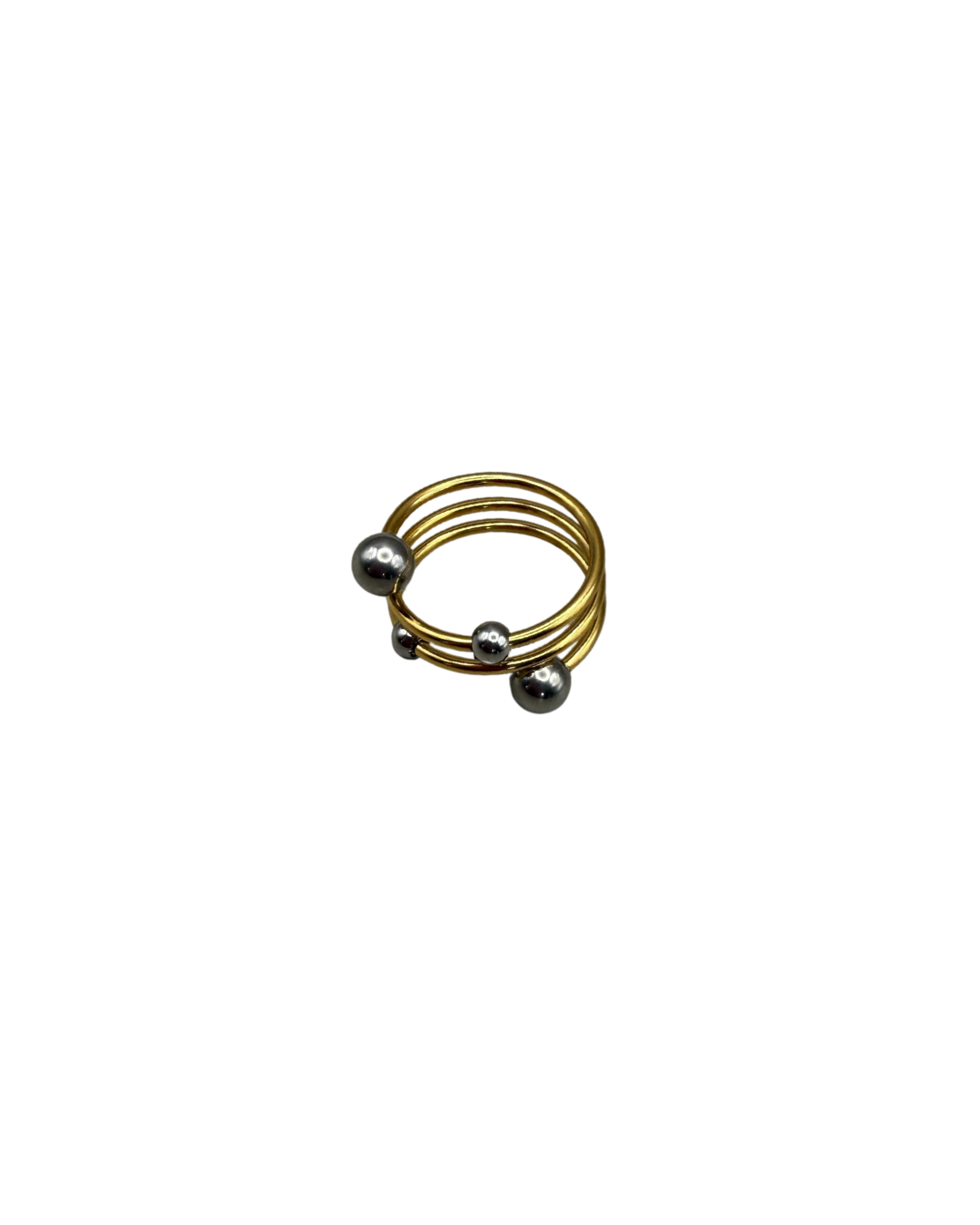 Anillo de esferas bicolor (pequeño)