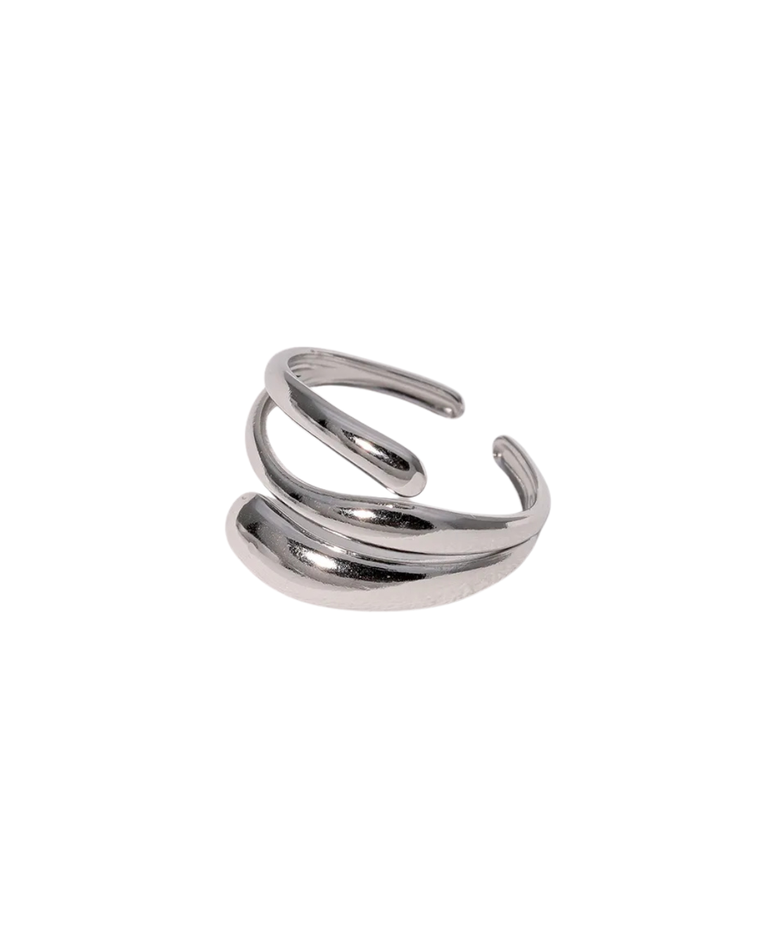Anillo Ola Cromada