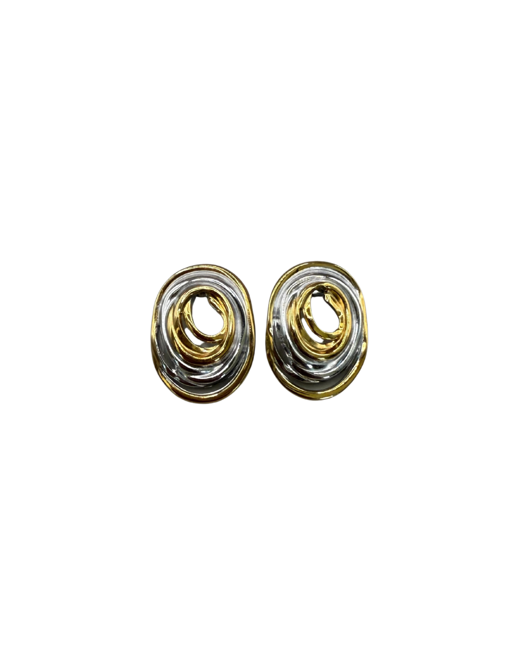 Aretes espiral bicolor