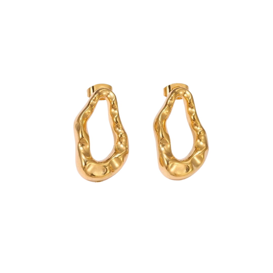 Aretes con textura – Ovalados abstractos "Ravello"