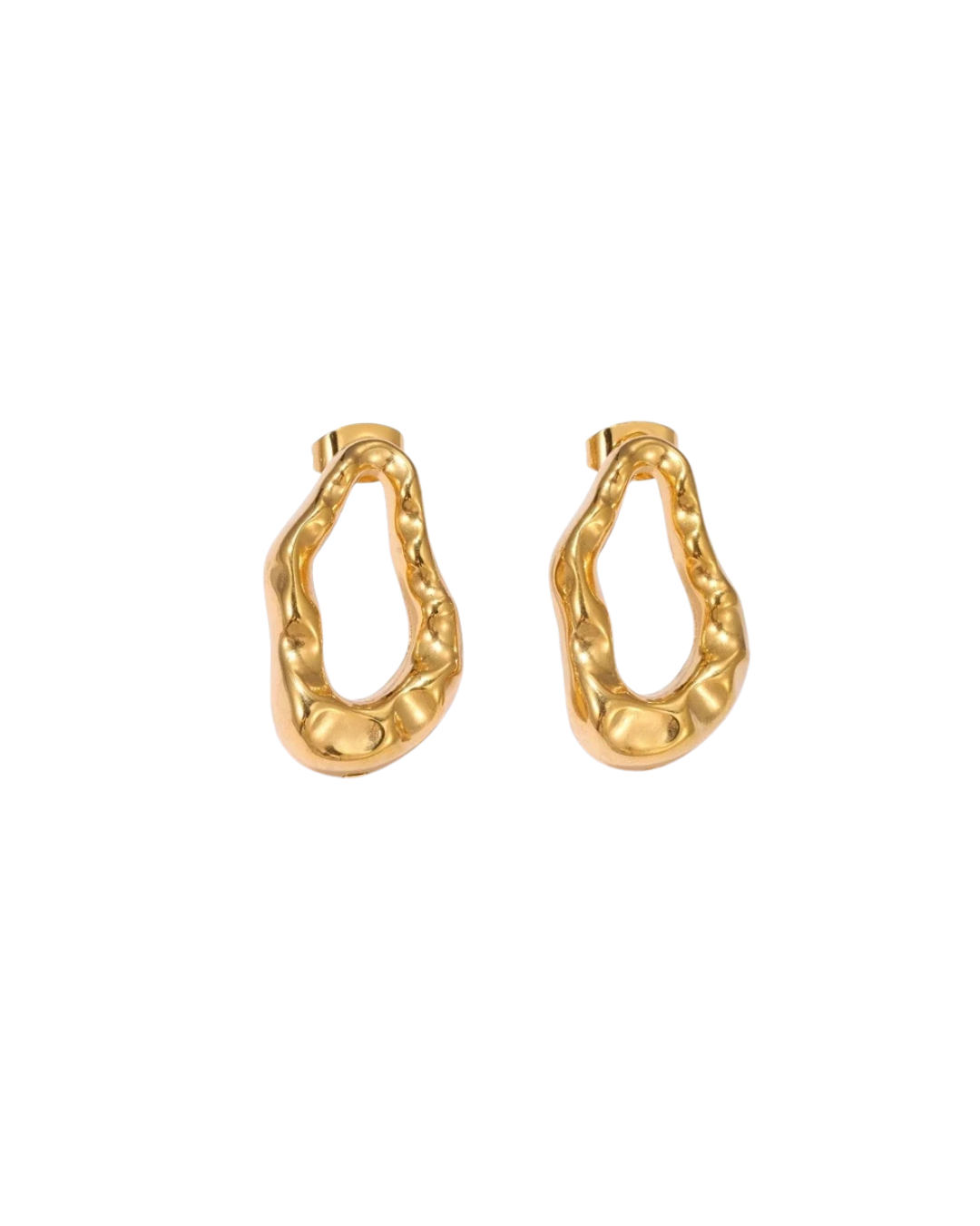 Aretes con textura – Ovalados abstractos "Ravello"