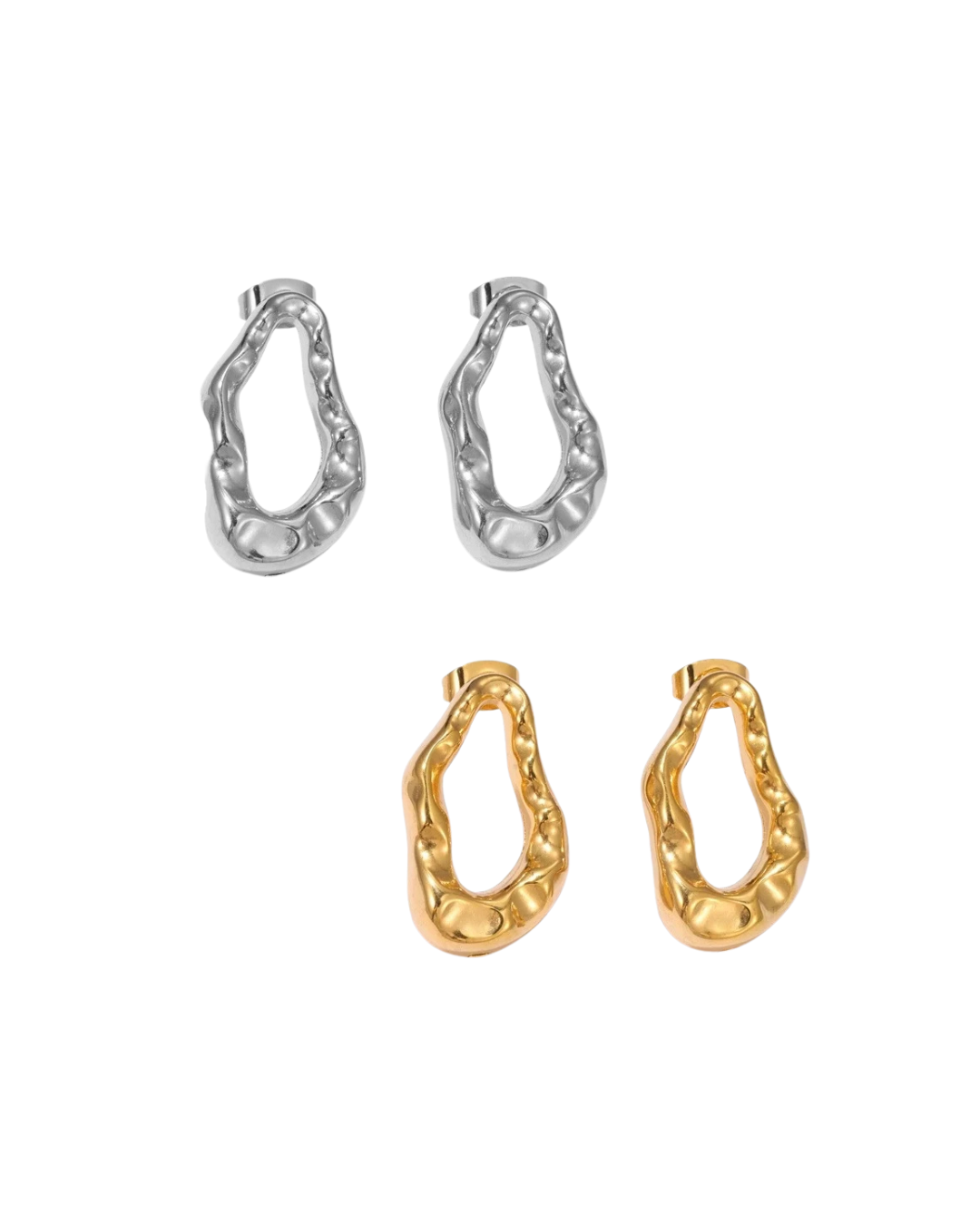 Aretes con textura – Ovalados abstractos "Ravello"