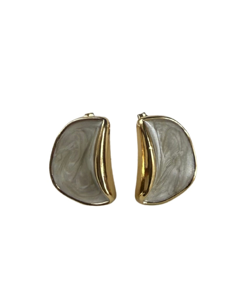 Aretes Luna Blanca