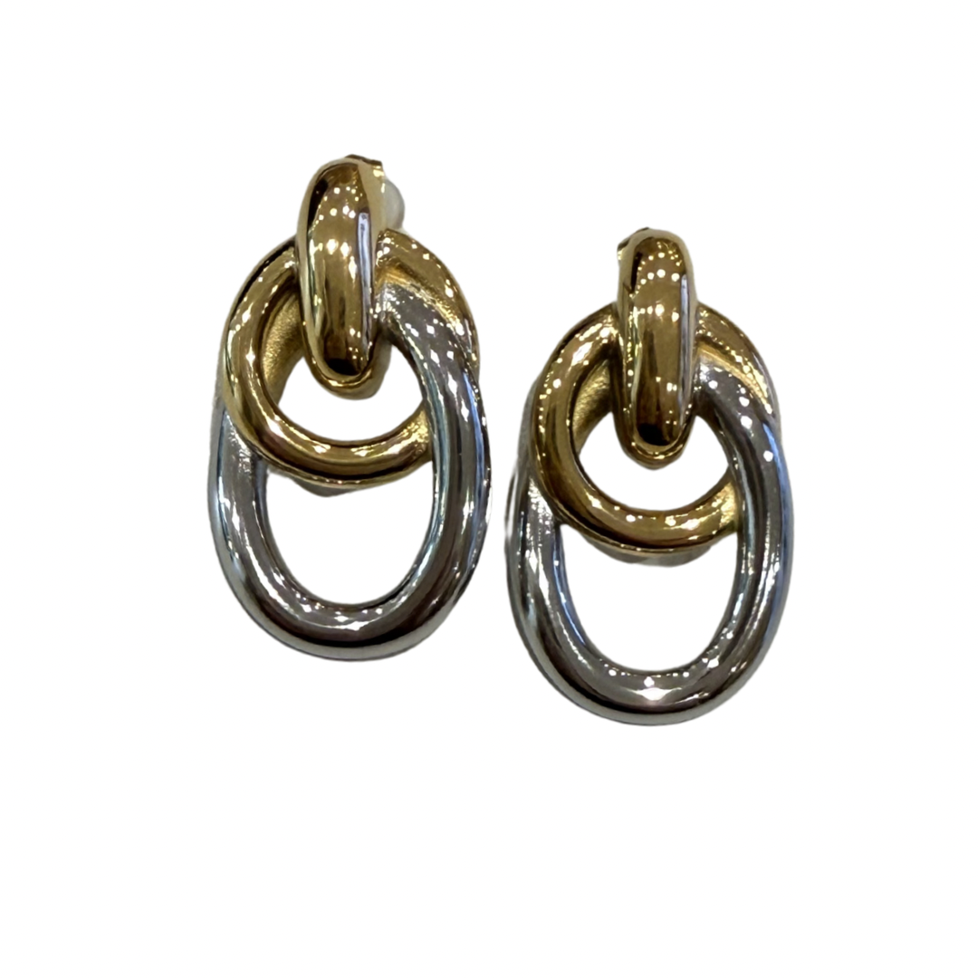 Aretes Enlace Bicolor