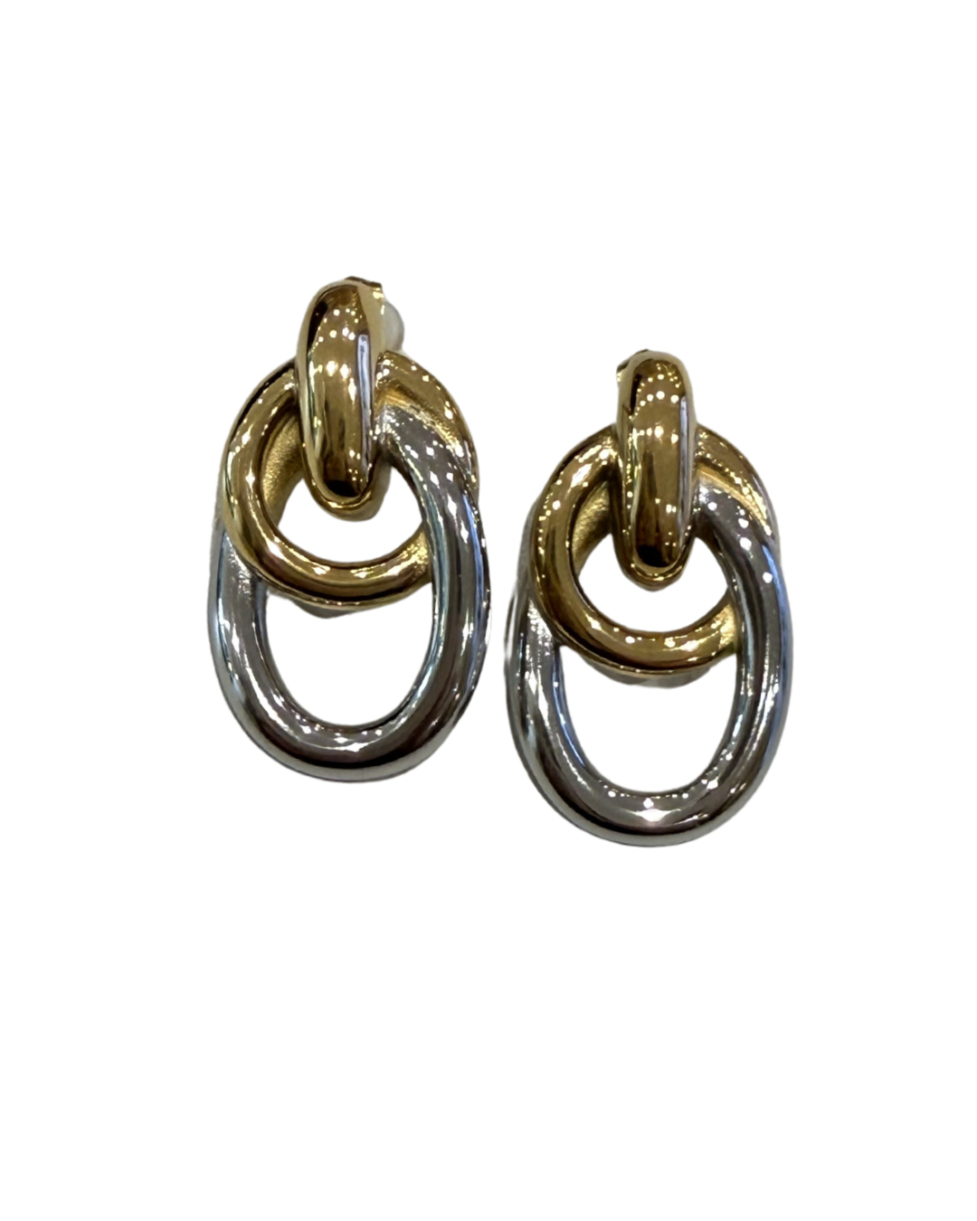 Aretes Enlace Bicolor