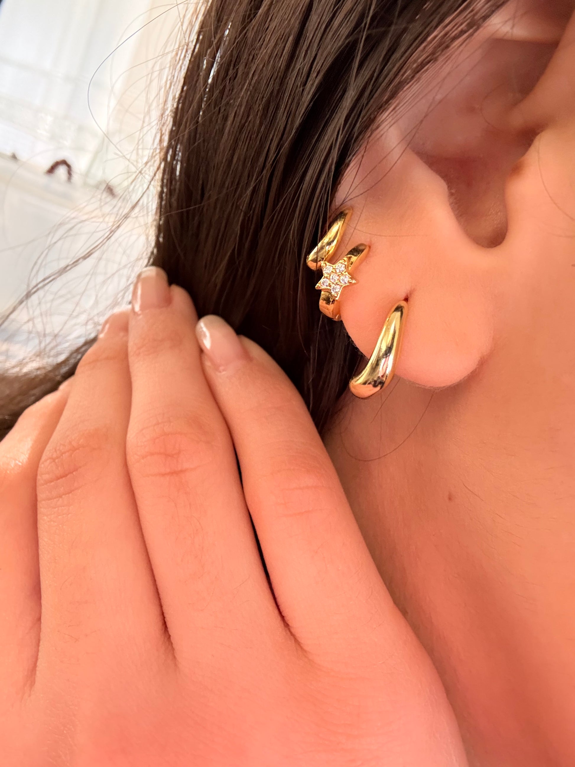 Huggies Stella - un par (Tipo Piercing)