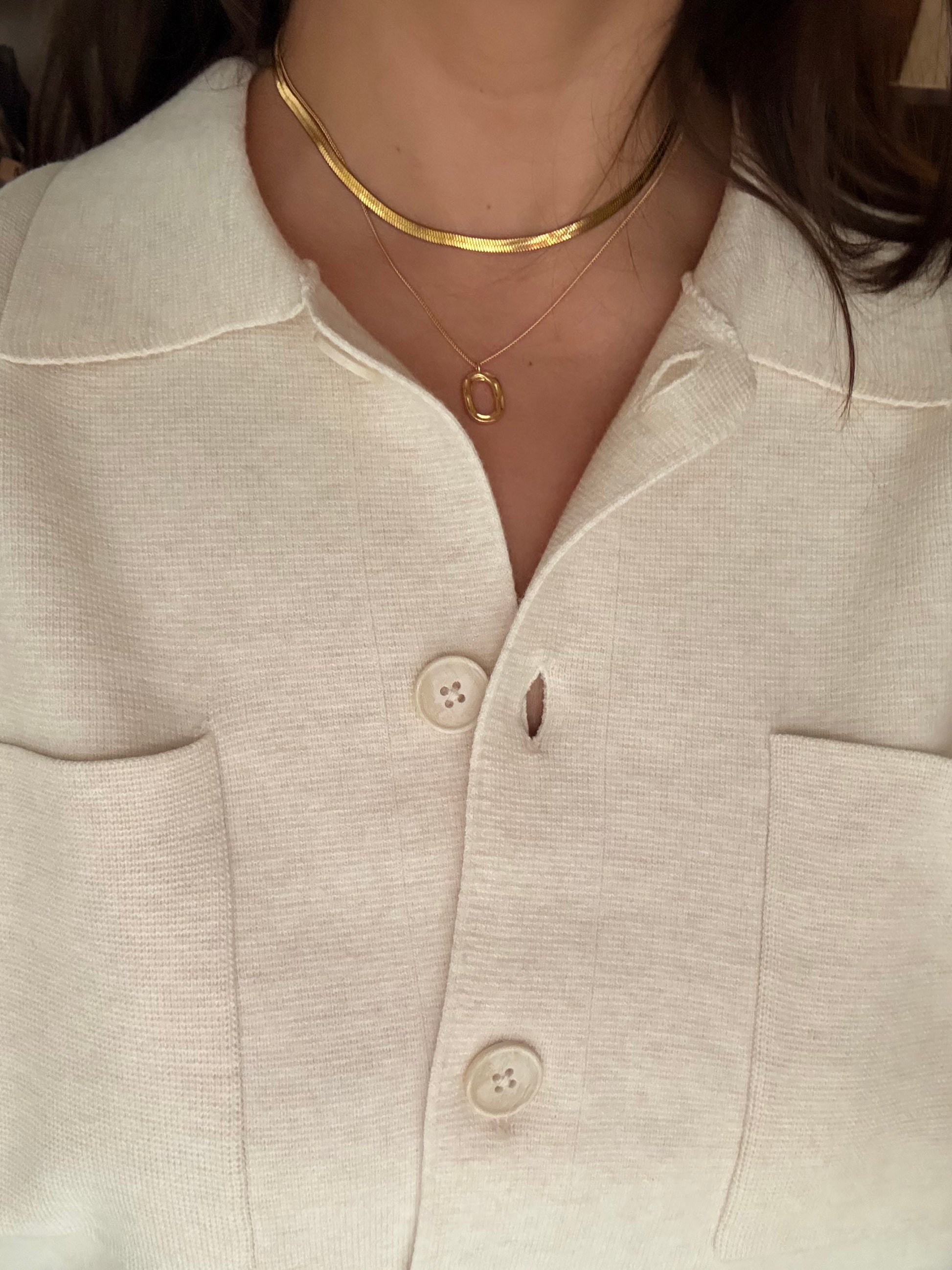 Cadena corta planchada