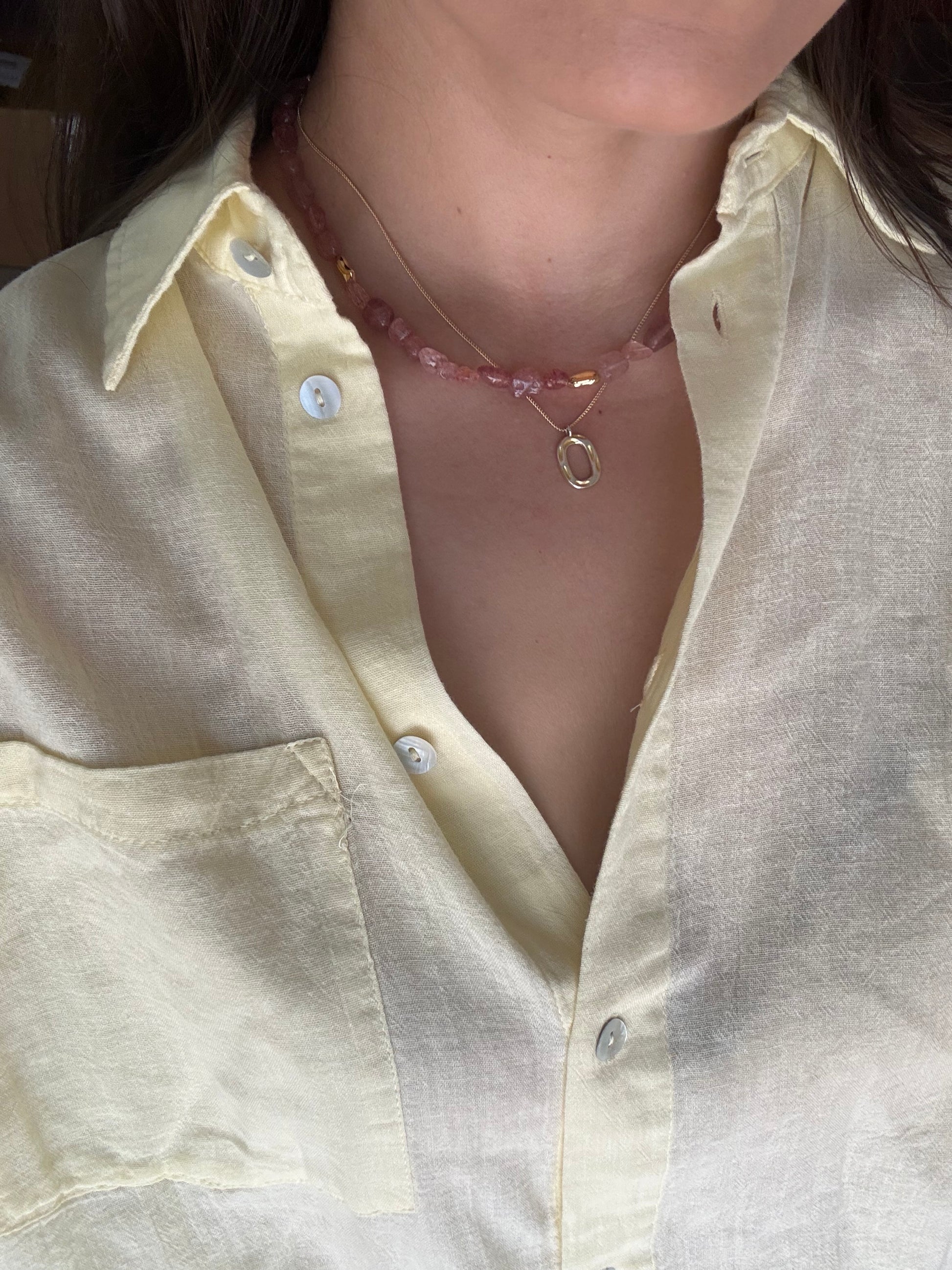Collar MAR ROSA (Piedra natural)