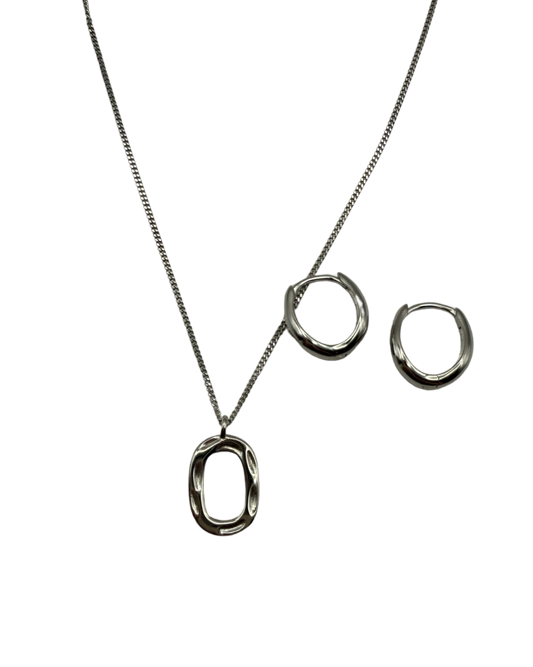 Set de plata s925 collar + aretes delicados