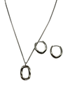 Set de plata s925 collar + aretes delicados