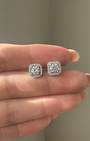 Aretes de moissanita y plata S925