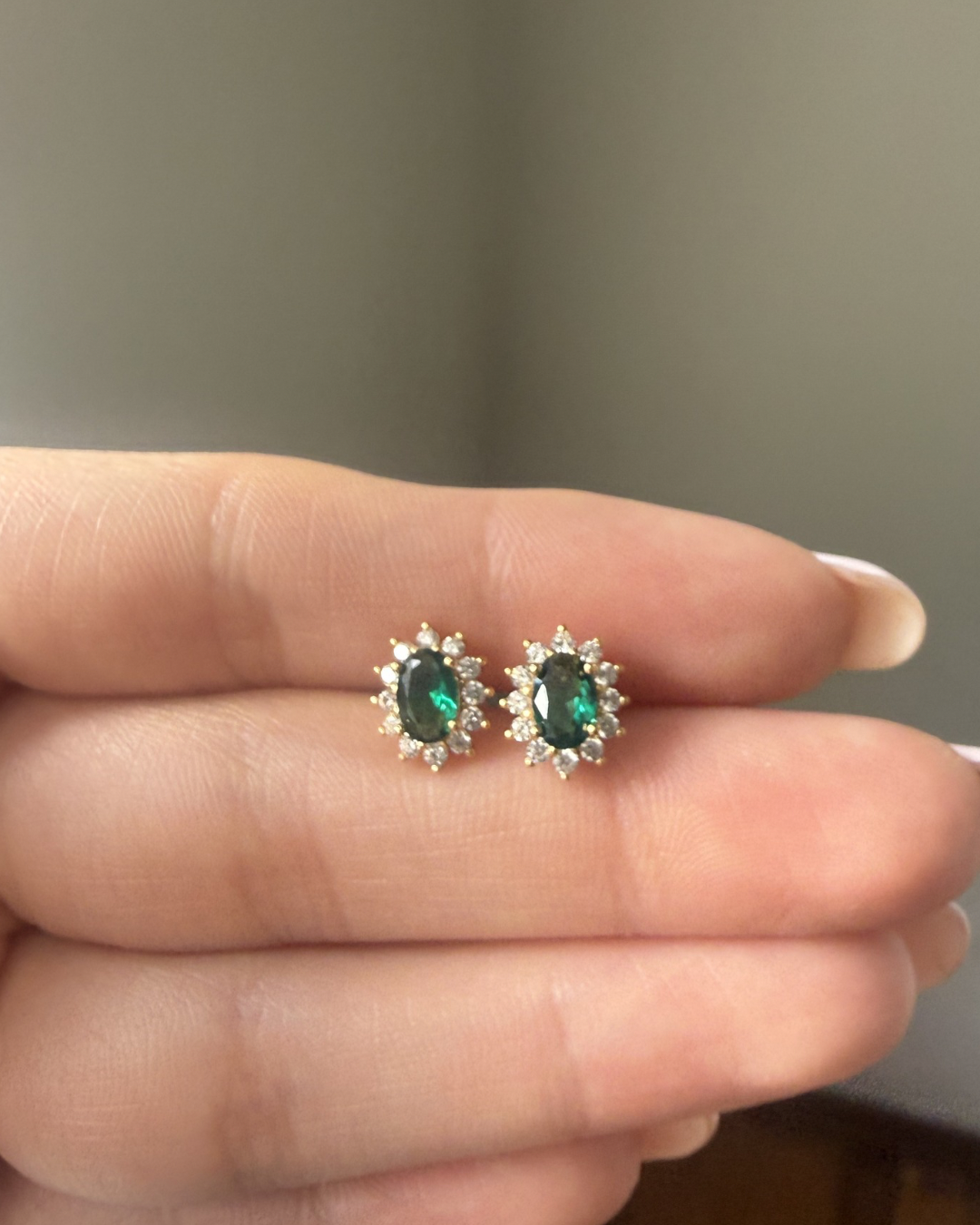 Aretes Emerald de Plata s925