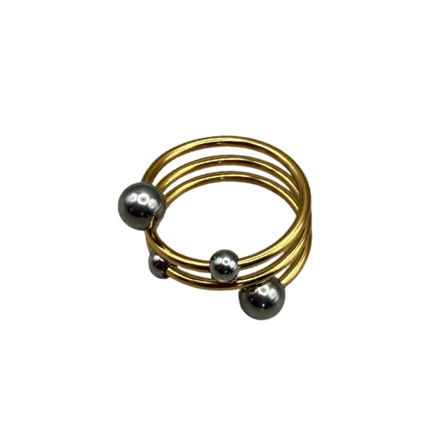 Anillo de esferas bicolor (pequeño)