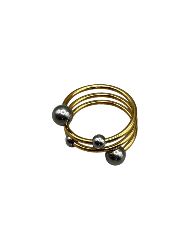 Anillo de esferas bicolor (pequeño)