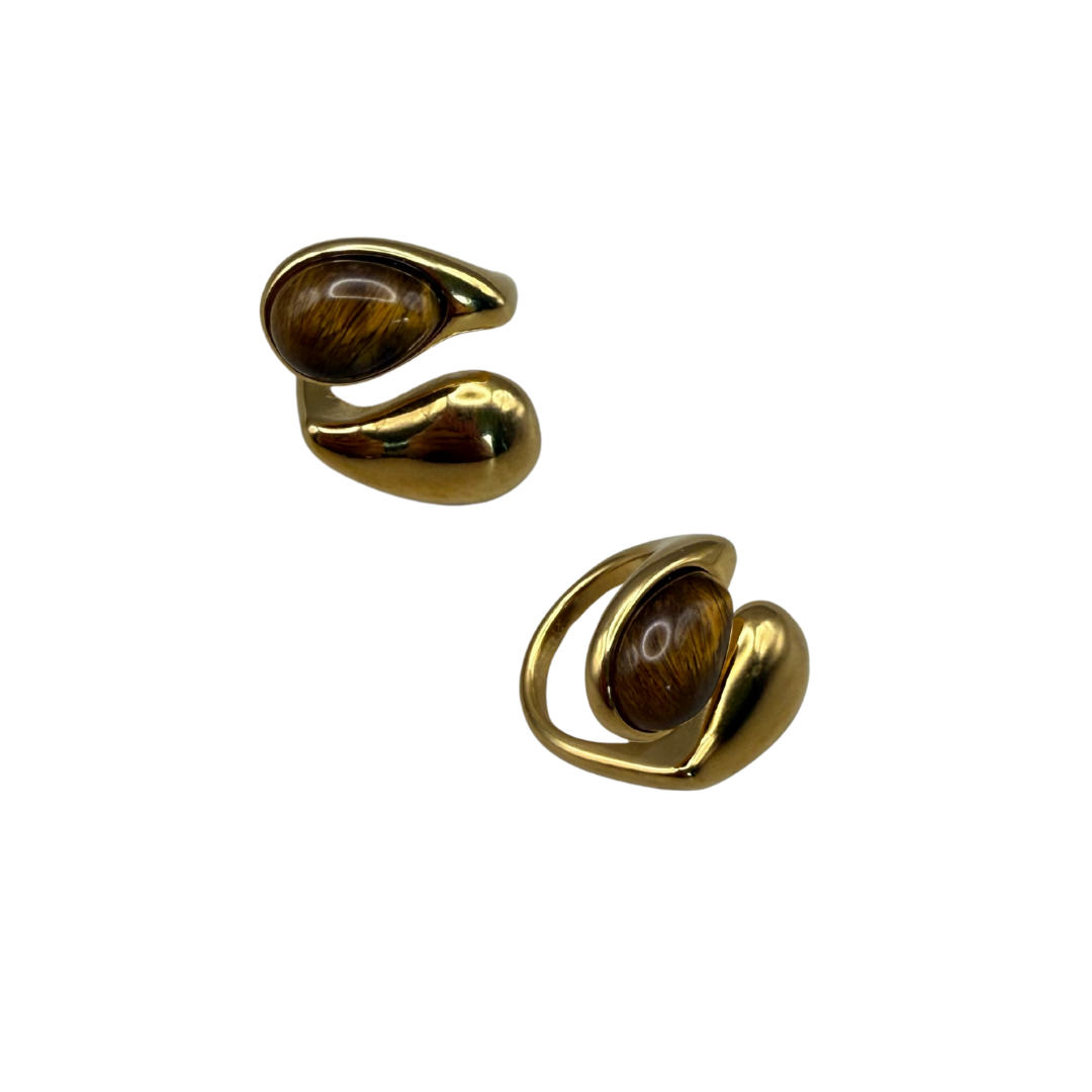 Anillo con piedra ojo de tigre