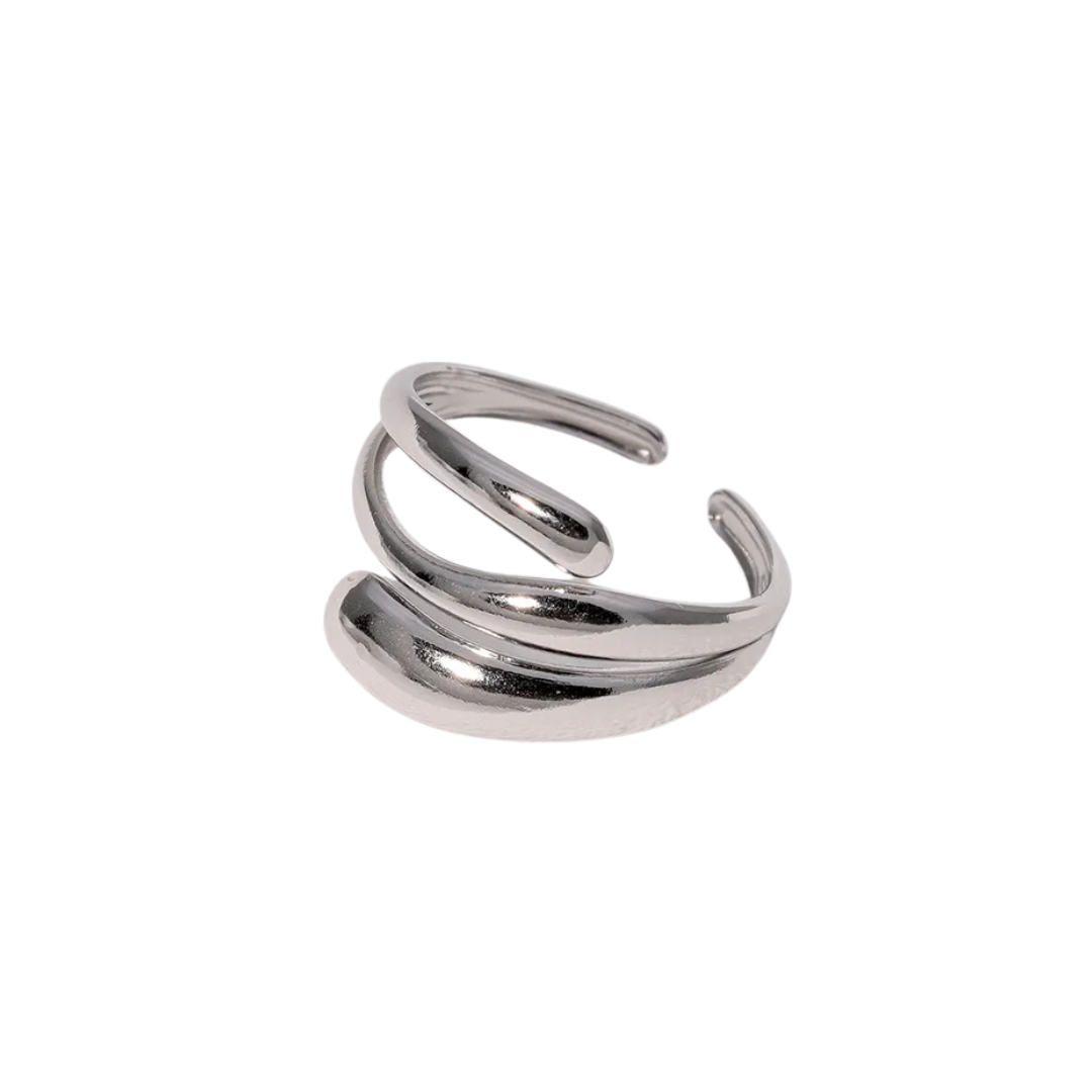 Anillo Ola Cromada