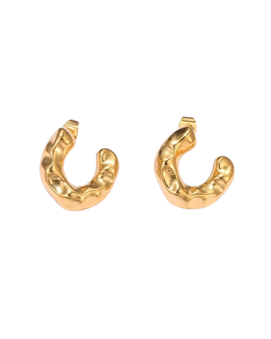 Aretes con textura – Círculo incompleto "Ravenna"