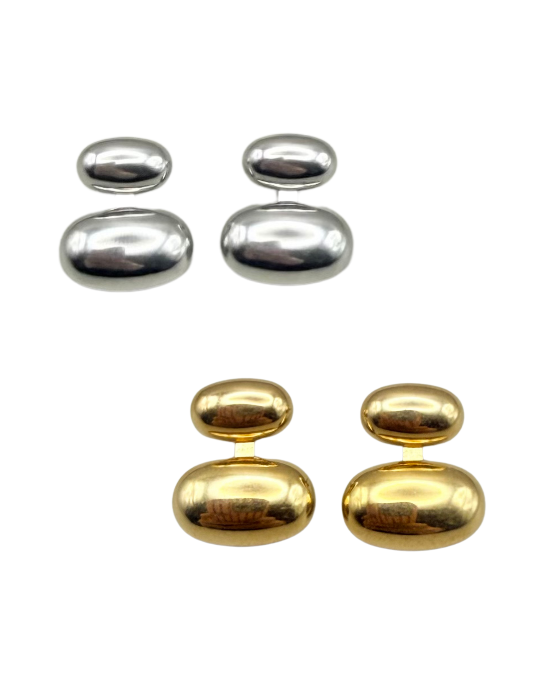 Aretes Óvalo doble
