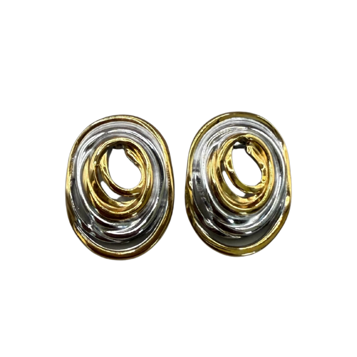 Aretes espiral bicolor
