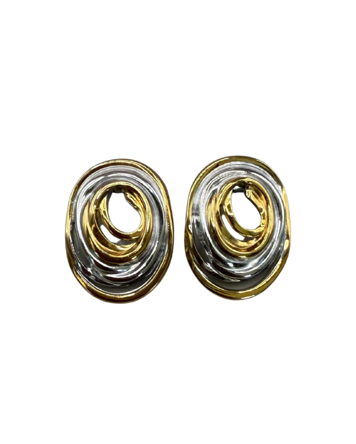 Aretes espiral bicolor