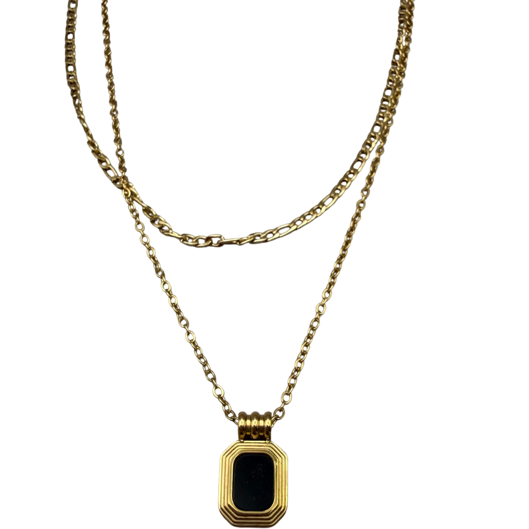 Collar con doble cadena