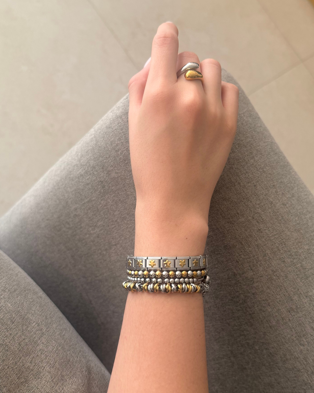 Pulsera de eslabones de estrellas