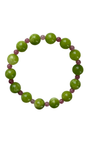 Pulsera Verde con rosa