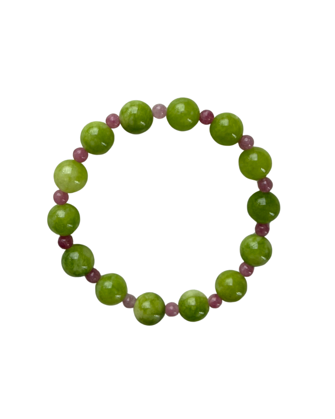 Pulsera Verde con rosa